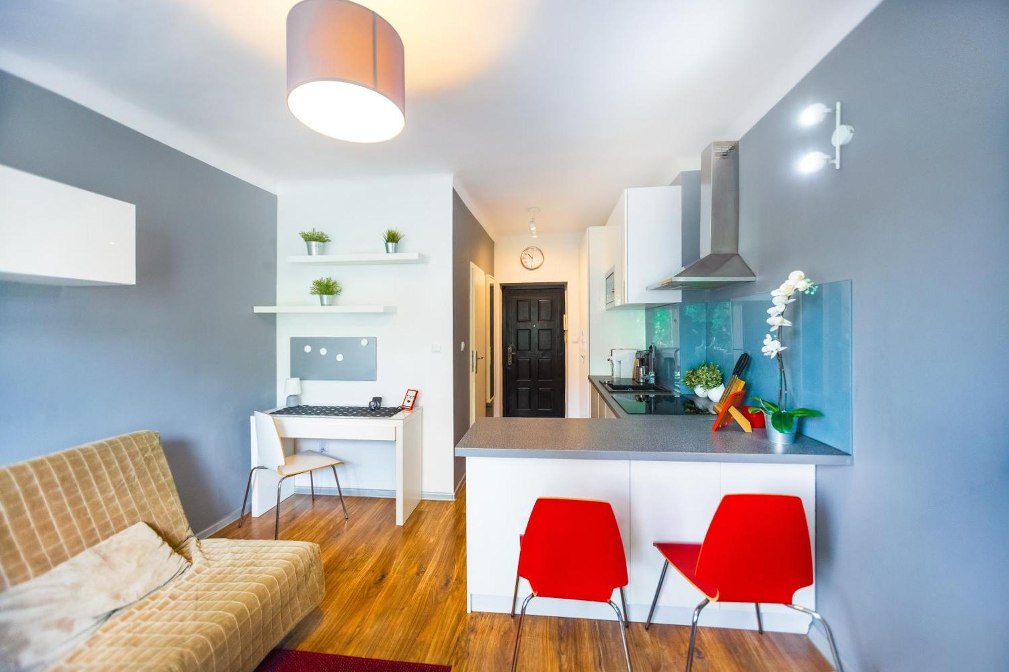 Cozy Studio Next To The Metro And City Center Varşova Dış mekan fotoğraf